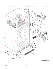 05 - Cabinet parts for Frigidaire Refrigerator FRT21IS6BQA from AppliancePartsPros.com