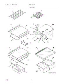 07 - Shelves parts for Frigidaire Refrigerator FRT21KG4DW0 from AppliancePartsPros.com