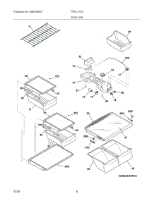 07 - Shelves parts for Frigidaire Refrigerator FRT21LR7ABP from AppliancePartsPros.com