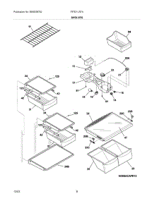 07 - Shelves parts for Frigidaire Refrigerator FRT21LR7AQ8 from AppliancePartsPros.com