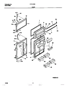 02 - Door parts for Frigidaire Refrigerator FRT21NNCD1 from AppliancePartsPros.com