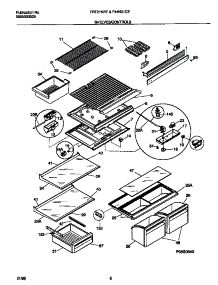 04 - Shelves / Control parts for Frigidaire Refrigerator FRT21NRFD2 from AppliancePartsPros.com
