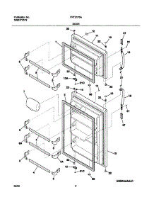03 - Doors parts for Frigidaire Refrigerator FRT21P5AW6 from AppliancePartsPros.com