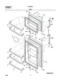 03 - Door parts for Frigidaire Refrigerator FRT21P6BSB0 from AppliancePartsPros.com