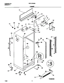 03 - Cabinet parts for Frigidaire Refrigerator FRT21PRHB3 from AppliancePartsPros.com
