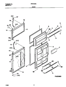 02 - Doors parts for Frigidaire Refrigerator FRT21QRJD2 from AppliancePartsPros.com