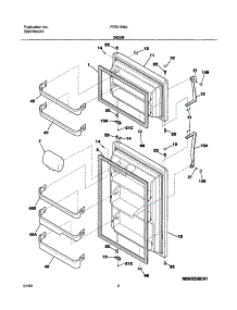03 - Door parts for Frigidaire Refrigerator FRT21R6AB3 from AppliancePartsPros.com
