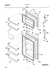 03 - Doors parts for Frigidaire Refrigerator FRT21IS6BW1 from AppliancePartsPros.com