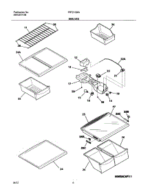 07 - Shelves parts for Frigidaire Refrigerator FRT21IS6BW1 from AppliancePartsPros.com