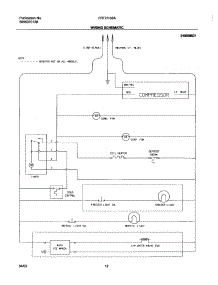 12 - Wiring Schematic parts for Frigidaire Refrigerator FRT21IS6BQ0 from AppliancePartsPros.com