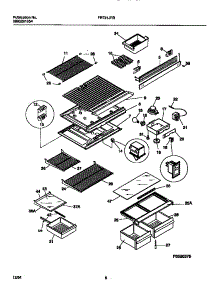 04 - Shelves, Dividers parts for Frigidaire Refrigerator FRT21JRBD1 from AppliancePartsPros.com