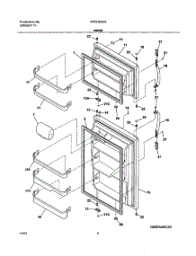 03 - Door parts for Frigidaire Refrigerator FRT21KS5AW3 from AppliancePartsPros.com