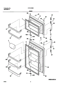 03 - Doors parts for Frigidaire Refrigerator FRT21KS6CW0 from AppliancePartsPros.com