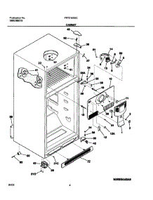 05 - Cabinet parts for Frigidaire Refrigerator FRT21KS6CW0 from AppliancePartsPros.com