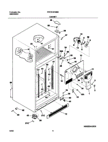 05 - Cabinet parts for Frigidaire Refrigerator FRT21H7ASB0 from AppliancePartsPros.com