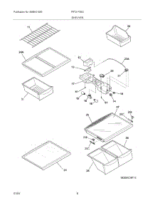07 - Shelves parts for Frigidaire Refrigerator FRT21FS6CW2 from AppliancePartsPros.com