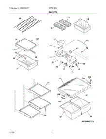 07 - Shelves parts for Frigidaire Refrigerator FRT21H8CB1 from AppliancePartsPros.com