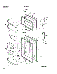 03 - Door parts for Frigidaire Refrigerator FRT21H8CSB0 from AppliancePartsPros.com