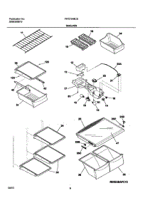 07 - Shelves parts for Frigidaire Refrigerator FRT21H8CSB0 from AppliancePartsPros.com