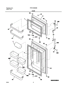 03 - Door parts for Frigidaire Refrigerator FRT21HBBSB0 from AppliancePartsPros.com