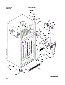 05 - Cabinet parts for Frigidaire Refrigerator FRT21HBBSB0 from AppliancePartsPros.com