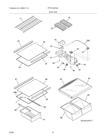 07 - Shelves parts for Frigidaire Refrigerator FRT21G3CWA from AppliancePartsPros.com