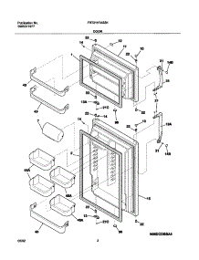 03 - Doors parts for Frigidaire Refrigerator FRT21H7ASB1 from AppliancePartsPros.com