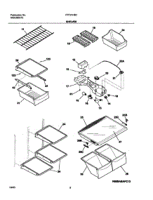 07 - Shelves parts for Frigidaire Refrigerator FRT21H8CB0 from AppliancePartsPros.com