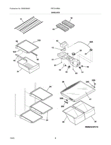 07 - Shelves parts for Frigidaire Refrigerator FRT21HR6AB5 from AppliancePartsPros.com