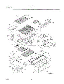 07 - Shelves / Controls parts for Frigidaire Refrigerator FRT21LRFW1 from AppliancePartsPros.com
