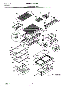 04 - Shelves / Controls parts for Frigidaire Refrigerator FRT21NNCW3 from AppliancePartsPros.com