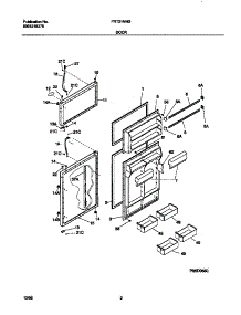 02 - Door parts for Frigidaire Refrigerator FRT21NNGD3 from AppliancePartsPros.com