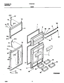 02 - Doors parts for Frigidaire Refrigerator FRT21NNHQ1 from AppliancePartsPros.com