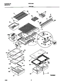04 - Shelves parts for Frigidaire Refrigerator FRT21NNHQ1 from AppliancePartsPros.com