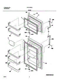 03 - Door parts for Frigidaire Refrigerator FRT21P6CSB0 from AppliancePartsPros.com