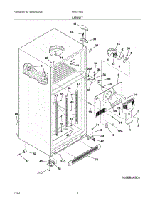 05 - Cabinet parts for Frigidaire Refrigerator FRT21P5AWD from AppliancePartsPros.com