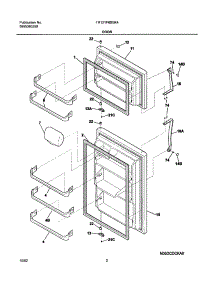 03 - Doors parts for Frigidaire Refrigerator FRT21P6BSK4 from AppliancePartsPros.com
