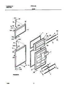 02 - Door parts for Frigidaire Refrigerator FRT21LRGW2 from AppliancePartsPros.com