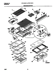 04 - Shelves / Controls parts for Frigidaire Refrigerator FRT21NNCD4 from AppliancePartsPros.com