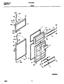 02 - Door parts for Frigidaire Refrigerator FRT21NRGD1 from AppliancePartsPros.com