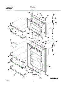 03 - Door parts for Frigidaire Refrigerator FRT21P5AQ4 from AppliancePartsPros.com