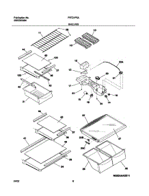 07 - Shelves parts for Frigidaire Refrigerator FRT21P5AQ4 from AppliancePartsPros.com
