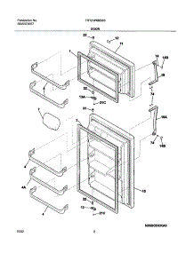 03 - Door parts for Frigidaire Refrigerator FRT21P6BSB3 from AppliancePartsPros.com