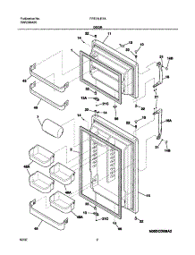 03 - Door parts for Frigidaire Refrigerator FRT21LR7AW3 from AppliancePartsPros.com