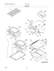 07 - Shelves parts for Frigidaire Refrigerator FRT21LR7AWC from AppliancePartsPros.com
