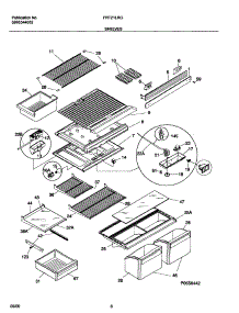 07 - Shelves parts for Frigidaire Refrigerator FRT21LRGD8 from AppliancePartsPros.com