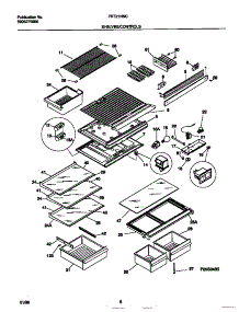 04 - Shelves / Controls parts for Frigidaire Refrigerator FRT21NNCW1 from AppliancePartsPros.com