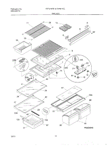 09 - Shelves parts for Frigidaire Refrigerator FRT21NRFW1 from AppliancePartsPros.com