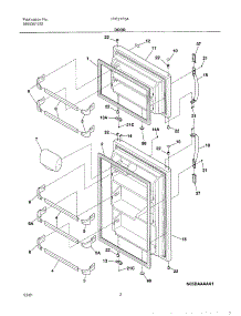 03 - Door parts for Frigidaire Refrigerator FRT21P5AQ1 from AppliancePartsPros.com