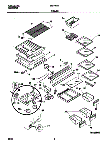 04 - Shelves parts for Frigidaire Refrigerator FRT21RRJW1 from AppliancePartsPros.com